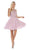 May Queen MQ1643 - Lace Applique Cocktail Dress Cocktail Dresses 2 / Mauve