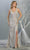 May Queen MQ1768 - Deep V-Neck Glitter Evening Dress Evening Dresses 12 / Champagne