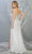 May Queen MQ1768 - Deep V-Neck Glitter Evening Dress Evening Dresses 12 / Champagne