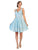 May Queen - MQ1777 Sleeveless V-Neck Glitter A-Line Dress Cocktail Dresses 2 / Baby Blue