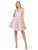 May Queen - MQ1777 Sleeveless V-Neck Glitter A-Line Dress Cocktail Dresses 2 / Pink