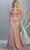 May Queen - MQ1779 Embellished V-neck Trumpet Dress Evening Dresses 4 / Mauve