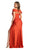 May Queen - MQ1825 Off-Shoulder High Slit Long Dress Evening Dresses