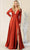 May Queen MQ1835 - Ruched A-Line Evening Dress Mother of the Bride Dresses 4 / Red