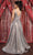 May Queen MQ1845 - V-Neck Beaded Long Gown Prom Dresses 18 / Bronze