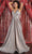 May Queen MQ1845 - V-Neck Beaded Long Gown Prom Dresses 18 / Bronze