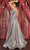 May Queen MQ1845 - V-Neck Beaded Long Gown Prom Dresses 18 / Bronze