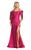 May Queen MQ1858 - Off Shoulder Evening Gown Prom Dresses 2 / Magenta