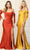 May Queen MQ1858 - Ruched Off Shoulder Evening Gown Prom Dresses 14 / Red