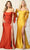 May Queen MQ1858 - Ruched Off Shoulder Evening Gown Prom Dresses 14 / Red