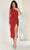 May Queen MQ1967 - Knot Style Sequin Dress Cocktail Dresses 4 / Red