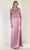 May Queen MQ1969 - Floral Lace Column Long Gown Military Ball M / Sage