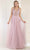 May Queen MQ1971 - Open Scoop Back Tulle A-line Dress Evening Dresses 2 / Mauve