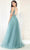 May Queen MQ1971 - Open Scoop Back Tulle A-line Dress Evening Dresses