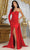 May Queen MQ1985 - Asymmetrical High Slit Evening Dress Evening Dresses 4 / Red