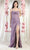 May Queen MQ1992 - Sleeveless Draped Slit Prom Dress Prom Dresses 4 / Midnight Blue