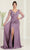 May Queen MQ2008 - Long Sleeve Draped Evening Dress Evening Dresses 4 / Victorian Lilac