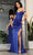 May Queen MQ2018 - Corset High Slit Evening Dress Evening Dresses 4 / Royal Blue