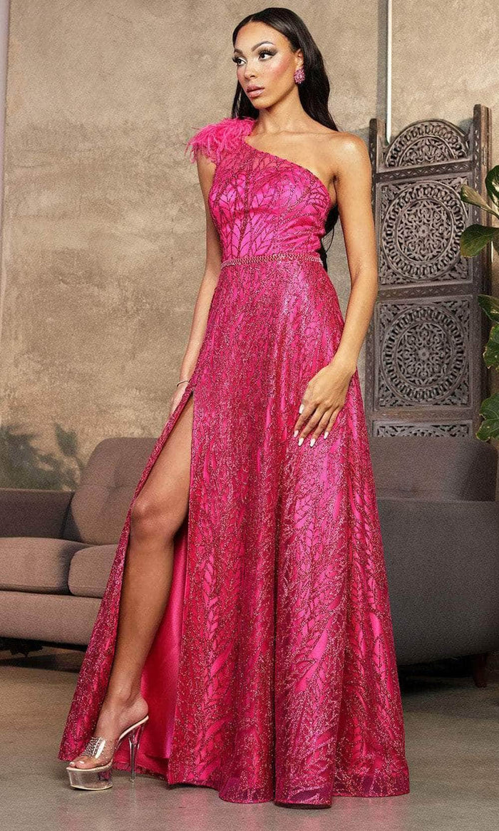 May Queen MQ2024 - One Shoulder A-Line Prom Gown Prom Dresses