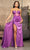 May Queen MQ2039 - Plunging Corset Prom Dress Prom Dresses 2 / Purple