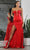 May Queen MQ2039 - Plunging Corset Prom Dress Prom Dresses 2 / Red
