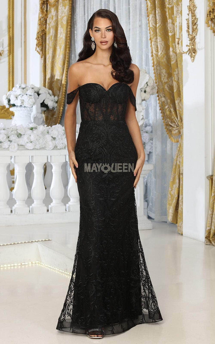 May Queen MQ2044 - Lace Corset Prom Dress Special Occasion Dress