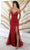 May Queen MQ2054 - Glitter Mermaid Evening Dress Evening Dresses 2 / Burgundy