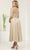 May Queen MQ2057 - Illusion Scoop Tea Length Prom Dress Mother of the Bride Dresses