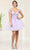 May Queen MQ2066 - Applique Tulle Cocktail Dress Special Occasion Dress 2 / Lilac