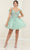 May Queen MQ2066 - Applique Tulle Cocktail Dress Special Occasion Dress 2 / Sage