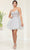 May Queen MQ2067 - Applique V-Neck Cocktail Dress Special Occasion Dress 2 / Silver