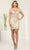 May Queen MQ2069 - Off Shoulder Sheath Cocktail Dress Special Occasion Dress 4 / Champagne/Gold