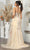 May Queen MQ2072 - Strapless Beaded Applique Evening Gown Evening Dresses 10 / Dusty Blue