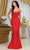 May Queen MQ2073 - Embroidered Scoop Neck Prom Gown Prom Dresses 2 / Red