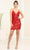 May Queen MQ2084 - Fitted Sequin Cocktail Dress Special Occasion Dress 2 / Red