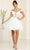 May Queen MQ2090 - Plunging Off Shoulder Cocktail Dress Special Occasion Dress 2 / Ivory