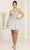 May Queen MQ2091 - Draped Off Shoulder Cocktail Dress Special Occasion Dress 2 / Silver