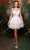 May Queen MQ2097 - Floral A-Line Cocktail Dress Homecoming Dresses 2 / White