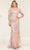 May Queen MQ2101 - Quarter Sleeve Applique Evening Dress Special Occasion Dress 8 / Rose Gold