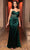 May Queen MQ2109 - Crystal Bead Sheath Evening Dress Prom Dresses 4 / Hunter Green