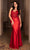 May Queen MQ2112 - Scoop Back V-Neck Evening Dress Evening Dresses 2 / Red