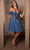 May Queen MQ2117 - Floral Embroidery Sheath Cocktail Dress Homecoming Dresses 2 / Dusty Blue