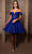 May Queen MQ2117 - Floral Embroidery Sheath Cocktail Dress Homecoming Dresses 2 / Royal Blue