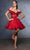 May Queen MQ2129 - Fringe Off-Shoulder Cocktail Dress Homecoming Dresses 2 / Red