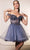 May Queen MQ2129 - Fringe Off-Shoulder Cocktail Dress Homecoming Dresses