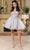 May Queen MQ2129 - Fringe Off-Shoulder Cocktail Dress Homecoming Dresses