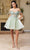 May Queen MQ2129 - Fringe Off-Shoulder Cocktail Dress Homecoming Dresses