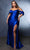 May Queen MQ2138 - Pleated Off-Shoulder Evening Dress Prom Dresses