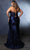 May Queen MQ2139 - Floral Sheath Evening Dress Prom Dresses