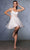 May Queen MQ2149 - Floral Ruffled Hem Cocktail Dress Homecoming Dresses 2 / Ivory